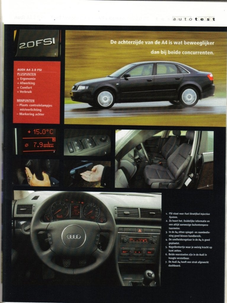 Autokampioen test Audi A4 FSI,Mondeo SCi en Alfa 156 JTS, Ophalen of Verzenden, Gelezen, Overige merken