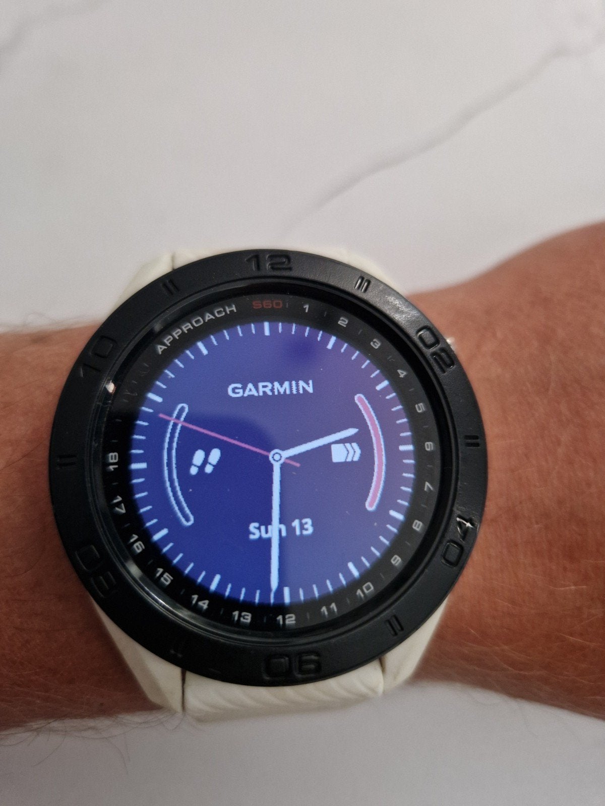 Garmin Approach S60 GPS Golfhorloge - Wit, Gebruikt, Verzenden, Wit, Garmin