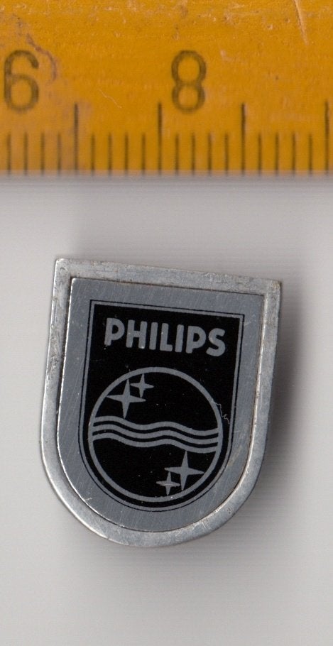 Philips logo Radio embleem schildje Plastic A, Ophalen of Verzenden