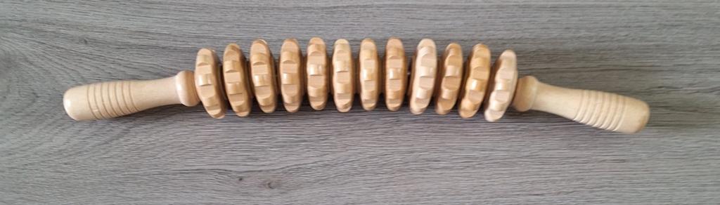Houten massage roller spiermassage wellness 42 cm nieuw, Ophalen of Verzenden, Nieuw, Overige typen