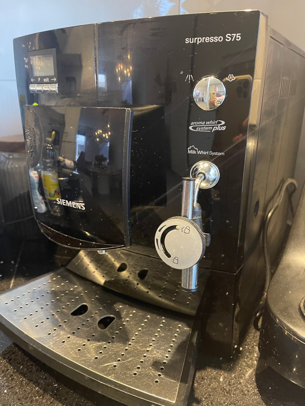 Siemens Surpresso S75 - Werkt uitstekend, lichte schade, Ophalen of Verzenden, Gebruikt, Koffiemachine, Koffiebonen