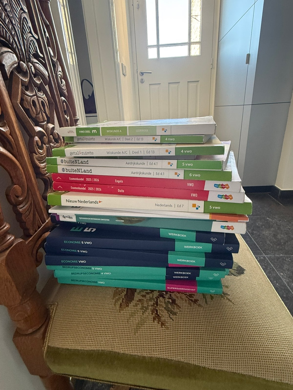 VWO 4,5,6 boeken E&M,Vavo vista college te koop, Ophalen, Zo goed als nieuw, VWO