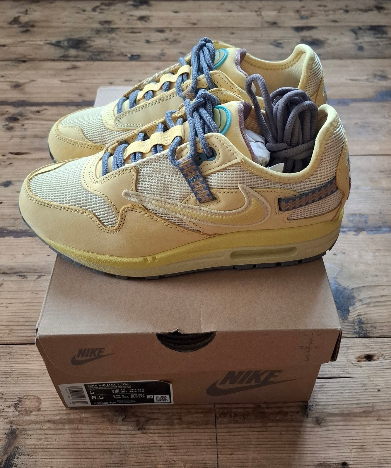 Nike Air Max 1 x Travis Scott Cactus Jack maat 37.5, Kleding | Heren, Nike air max, Overige kleuren, Nieuw, Ophalen of Verzenden