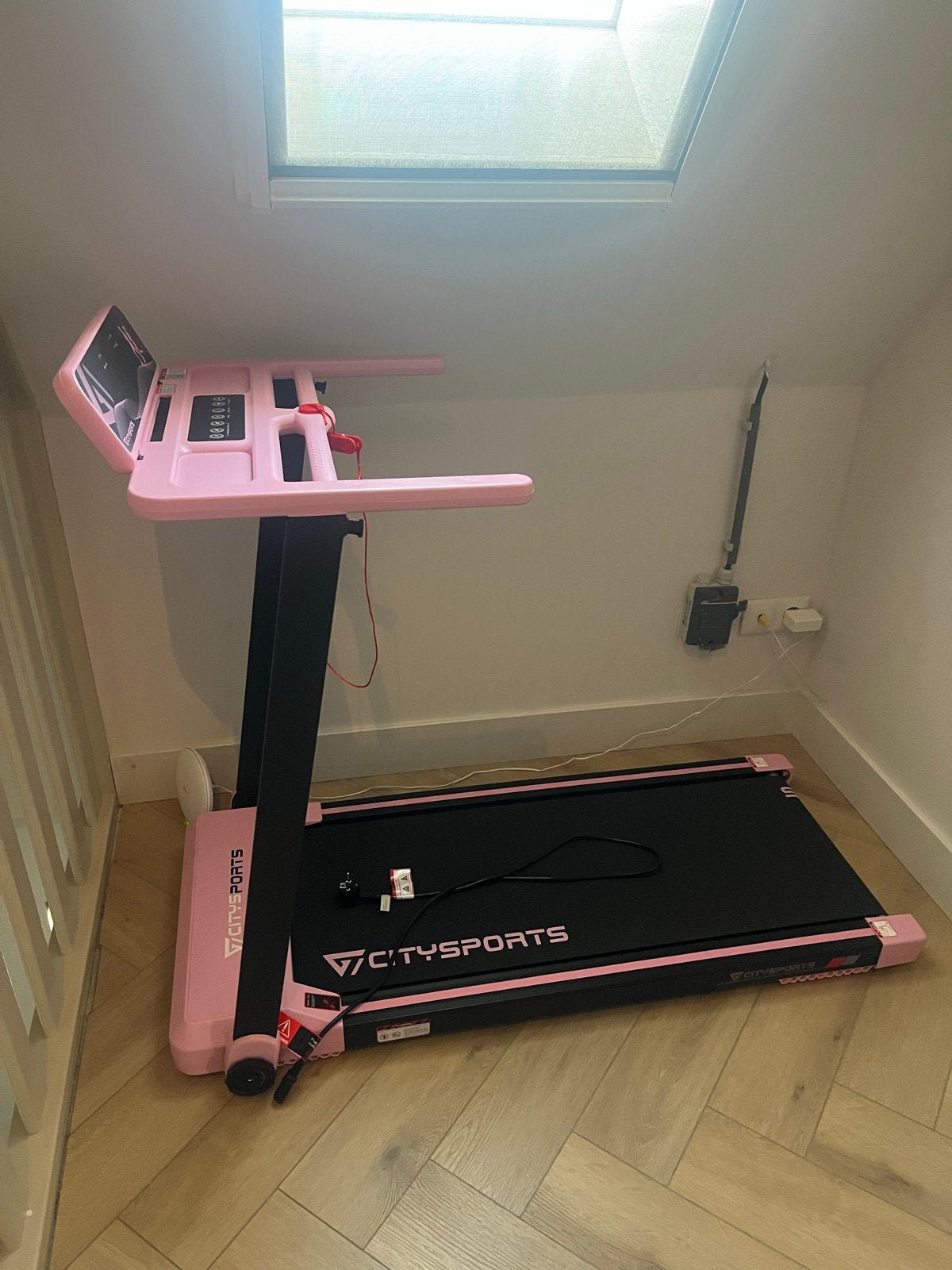 Roze loopband - Ideaal voor thuis sporten!, Sport en Fitness, Gebruikt, Overige typen, Hardlopen, Ophalen