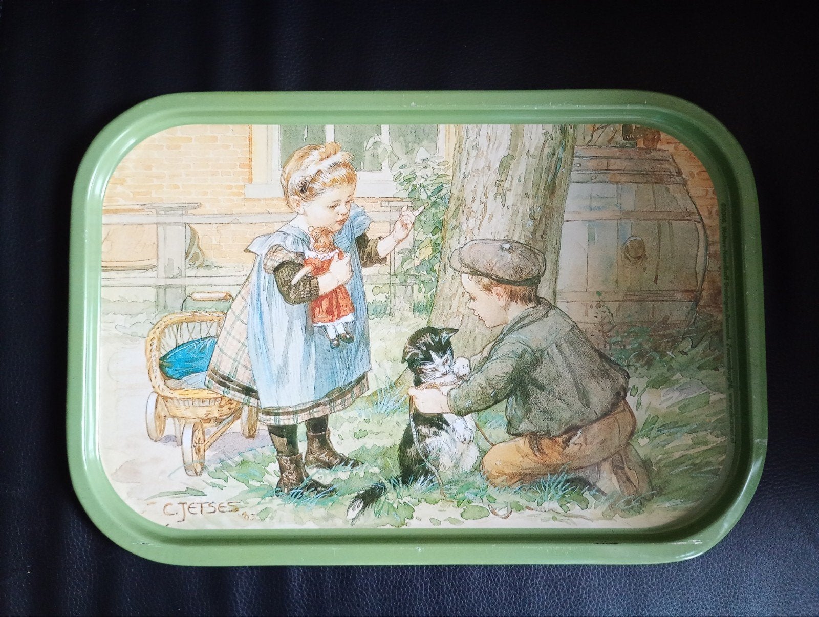 Vintage dienblad Ot en Sien, Antiek en Kunst, Ophalen of Verzenden