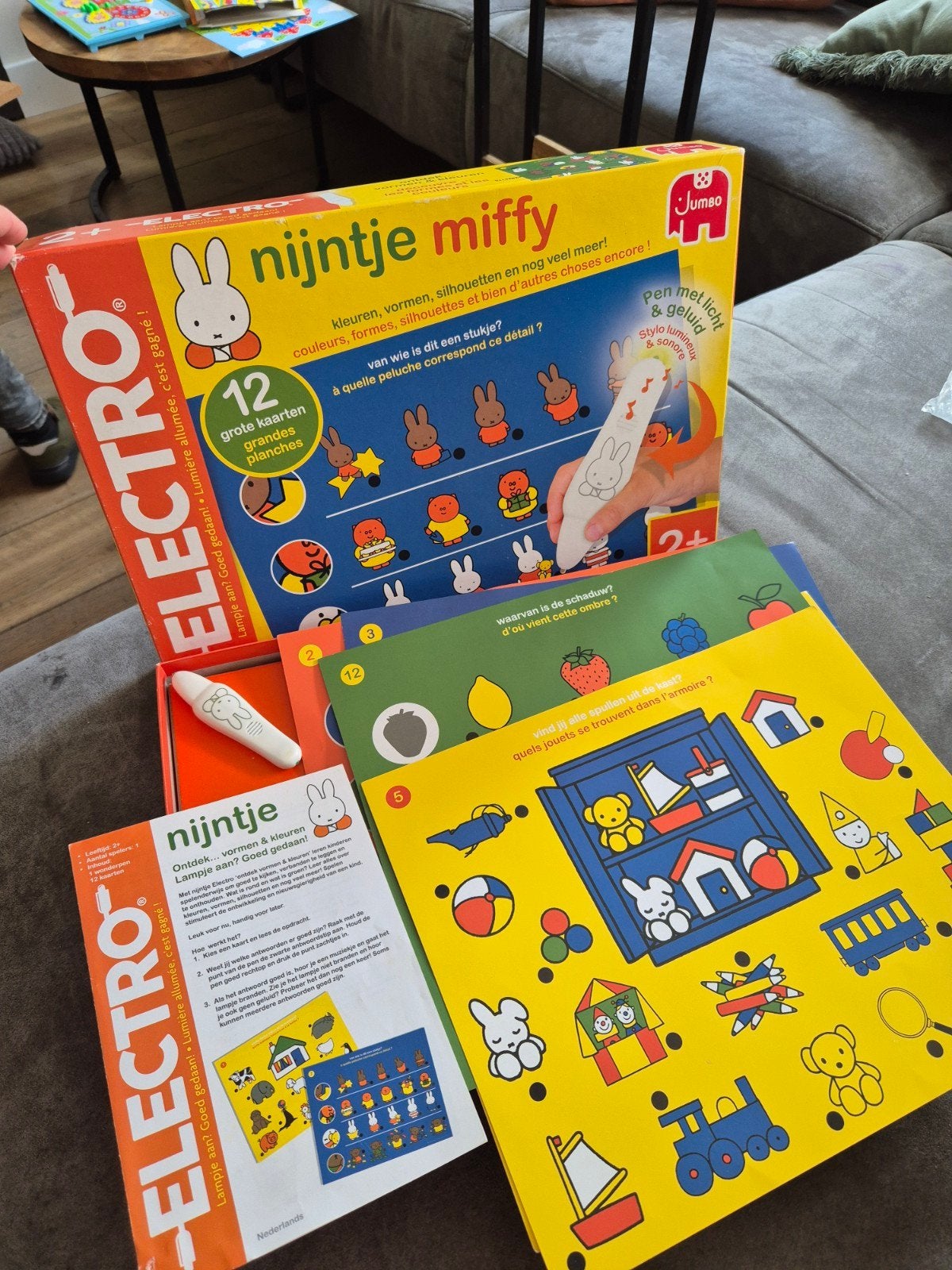 Nijntje Miffy Electro, compleet en werkend, 12 grote kaarten, Hobby en Vrije tijd, Gezelschapsspellen | Bordspellen, Ophalen of Verzenden