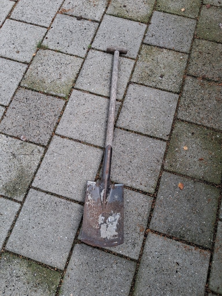 Steek spade, Ophalen, Gebruikt, Spade