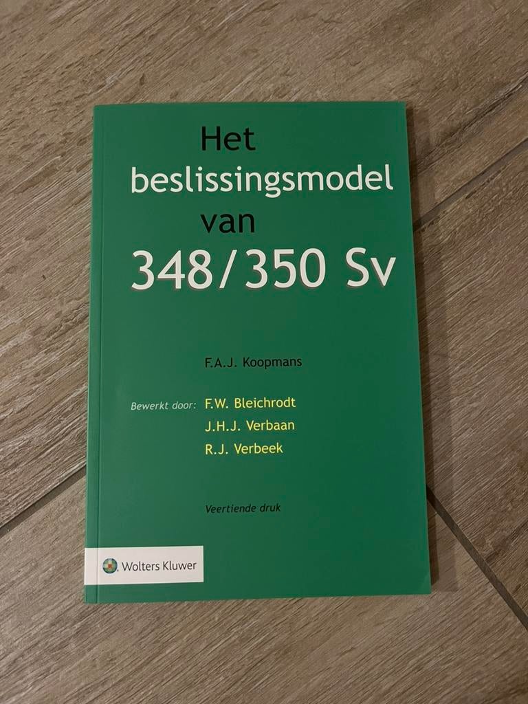 Het beslissingsmodel van 348/350 Sv (14e druk, 2022), Ophalen of Verzenden, Zo goed als nieuw, F.A.J. Koopmans
