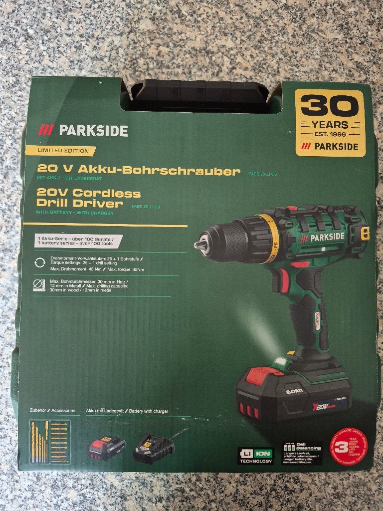 Parkside accuboormachine met accu en oplader, Ophalen, Nieuw, Boor- en Schroefmachine, Variabele snelheid