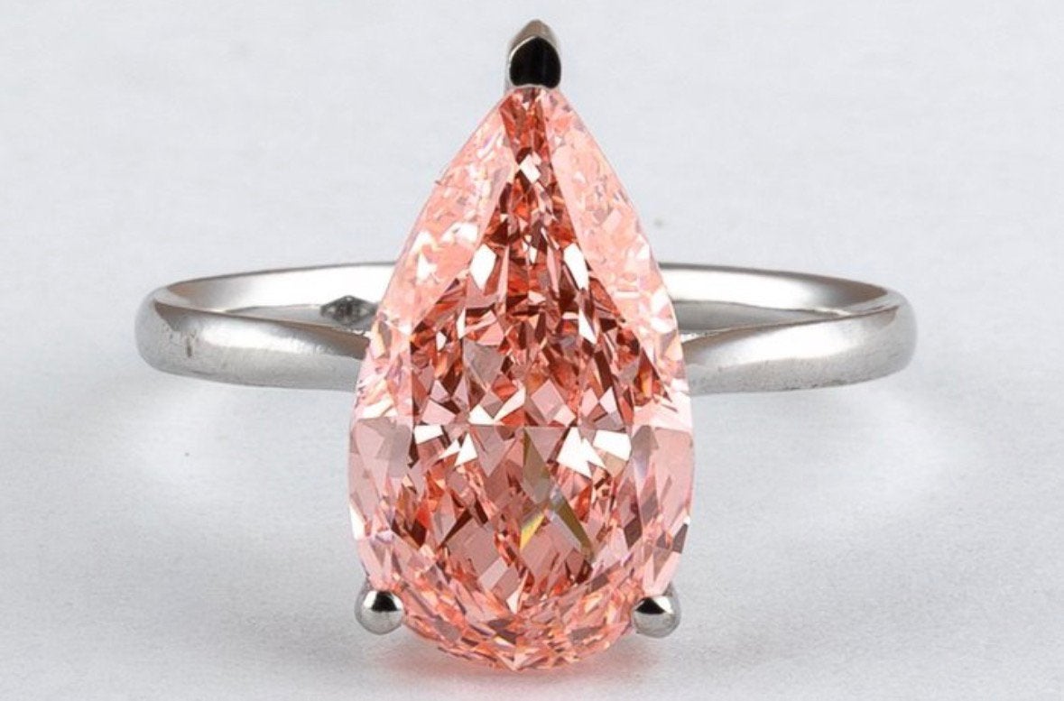 fancy vivid pink diamant 5,01 karaat, Nieuw, Ophalen of Verzenden, 17 tot 18, Dame