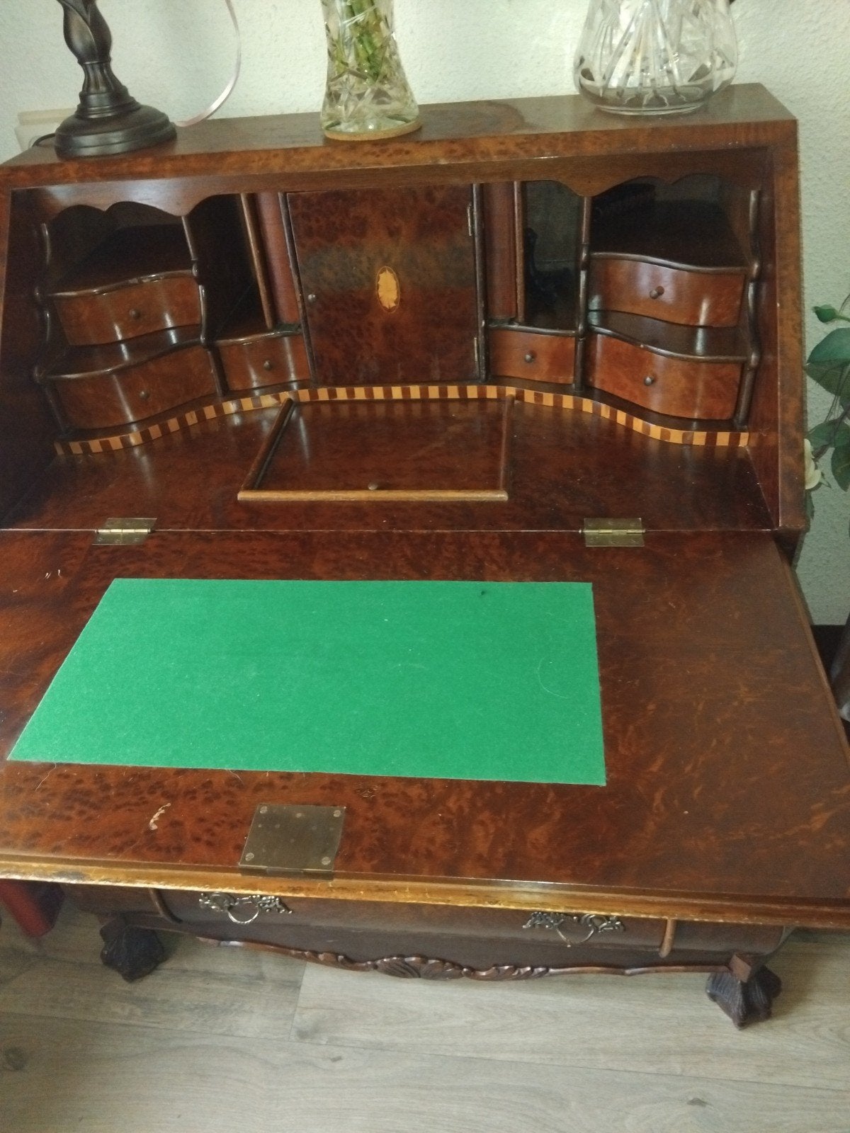 Antieke wortelnoten secretaire, Ophalen, Gebruikt