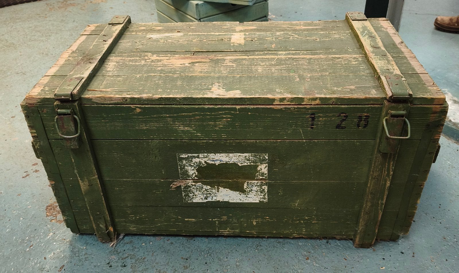 Vintage Legerkist - Authentieke Houten Opbergkist, Ophalen, Landmacht, Overige gebieden, Kist of Geocache