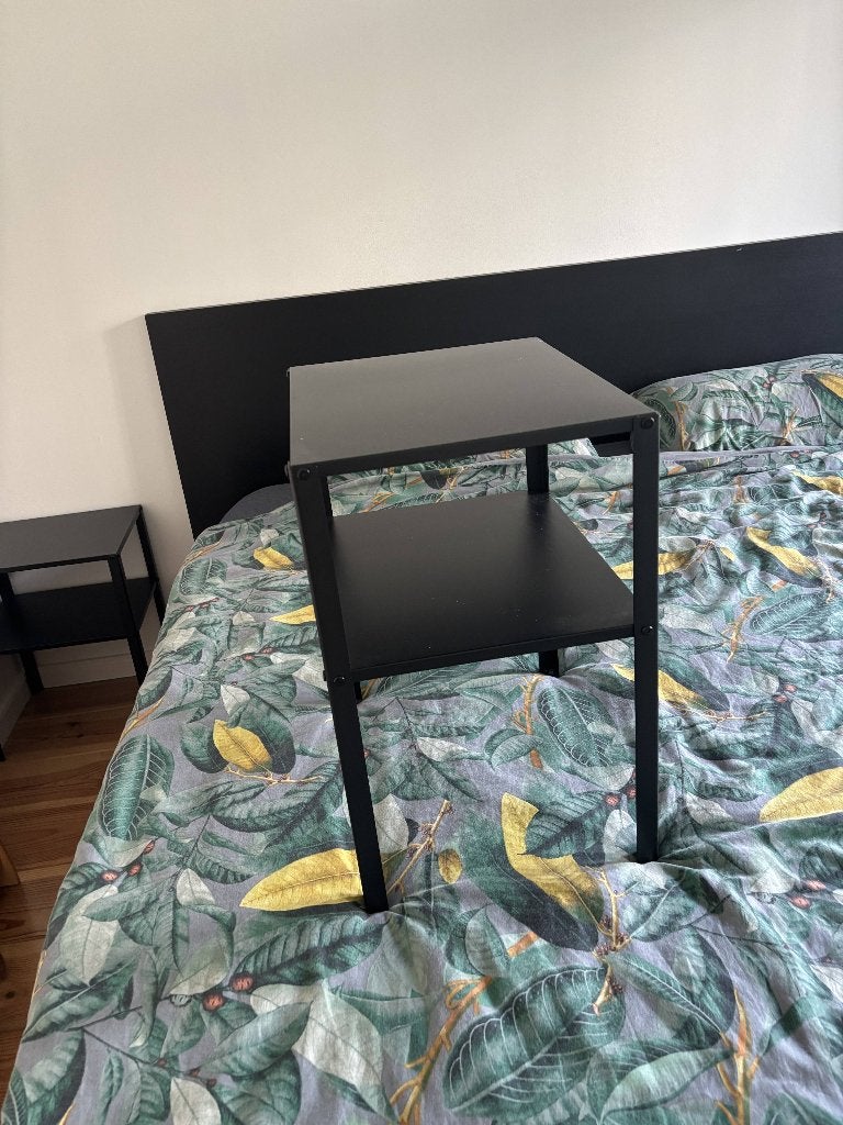 NARREVIK Zwart IKEA nachtkastje, 90 cm, Eenpersoons, Zwart, Ophalen of Verzenden