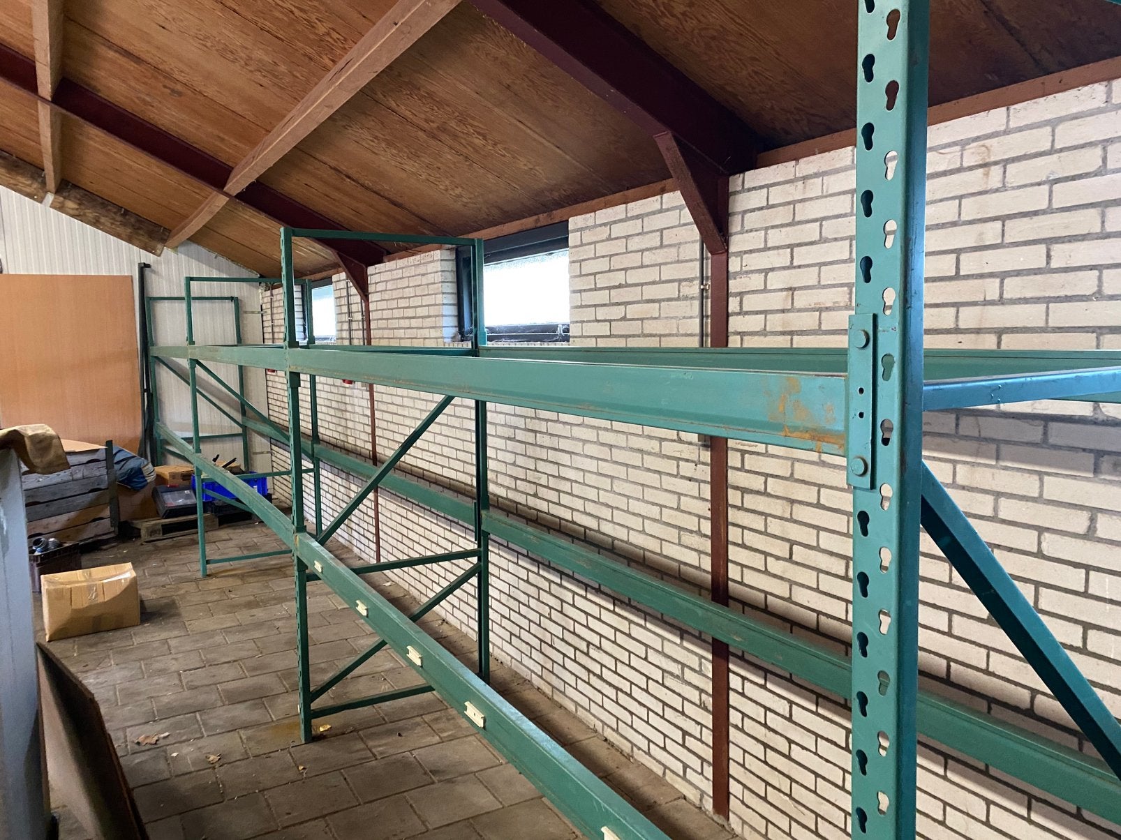 Pallet stelling 9m lang 222cm hoog, Huis en Inrichting, Ophalen of Verzenden