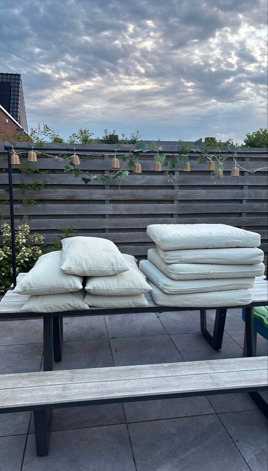 IKEA Applaro kussenset 5x beige 60x60cm, Ophalen, Gebruikt