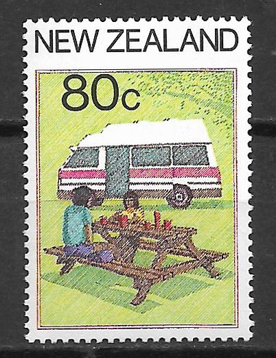 New Zealand 1987 Toerisme kamperen camper postfris, Verzenden, Postfris