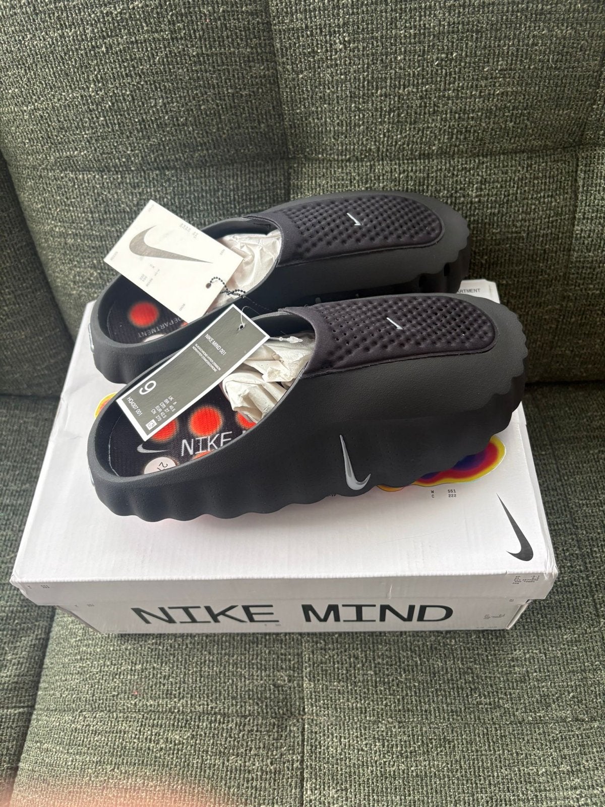 Nike Mind Science Department slippers - Zwart, Verzenden, Nieuw, Zwart, Slippers