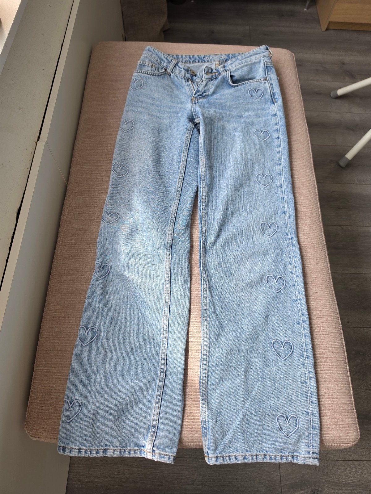 spijkerbroek lichtblauw maat:xxs the sting, The Sting, Blauw, Ophalen of Verzenden, Zo goed als nieuw