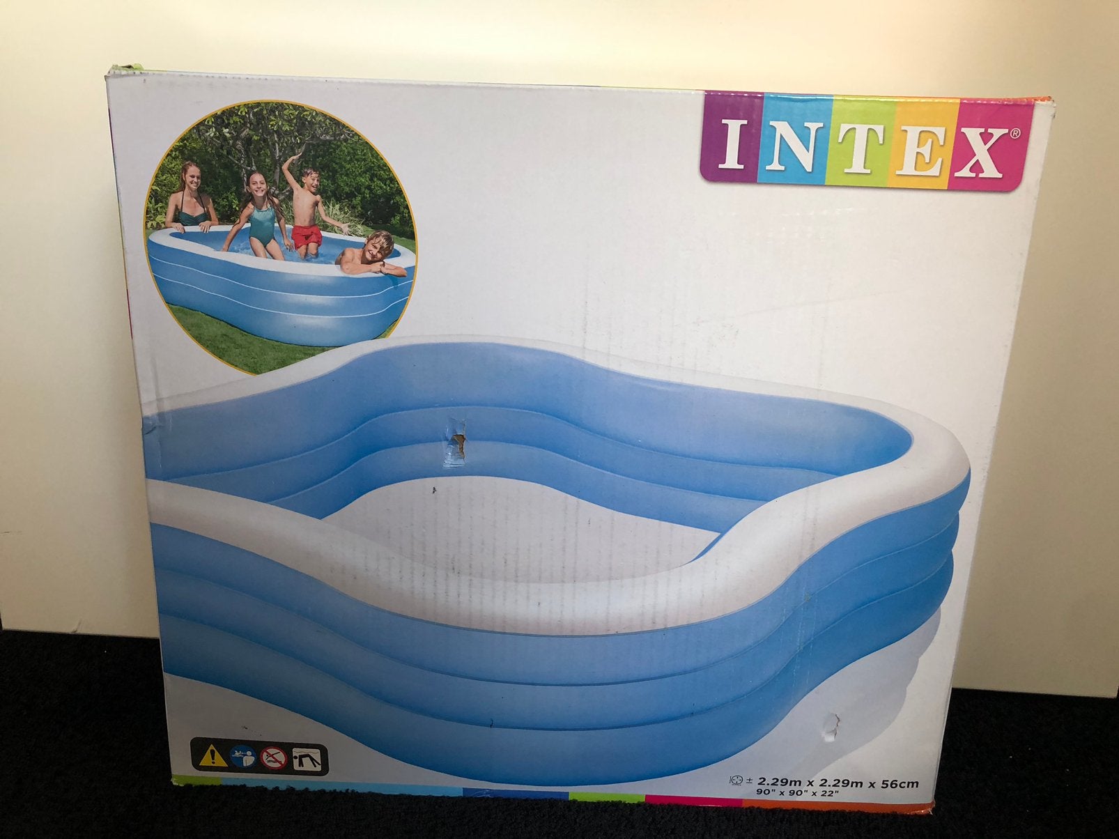 Intex opblaasbaar zwembad Afmeting 2,29 x2,29 x 56, Ophalen of Verzenden, Nieuw