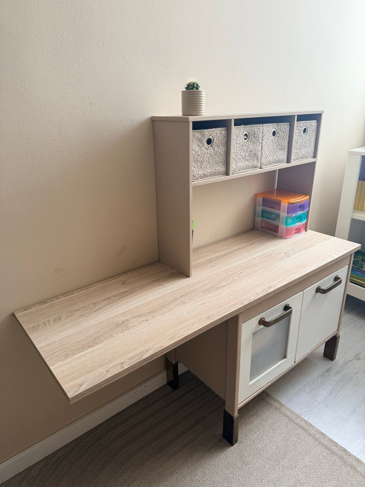 IKEA Speelkeuken in eigen design en opbergruimte, Ophalen, Gebruikt, Hout, Speelkeuken