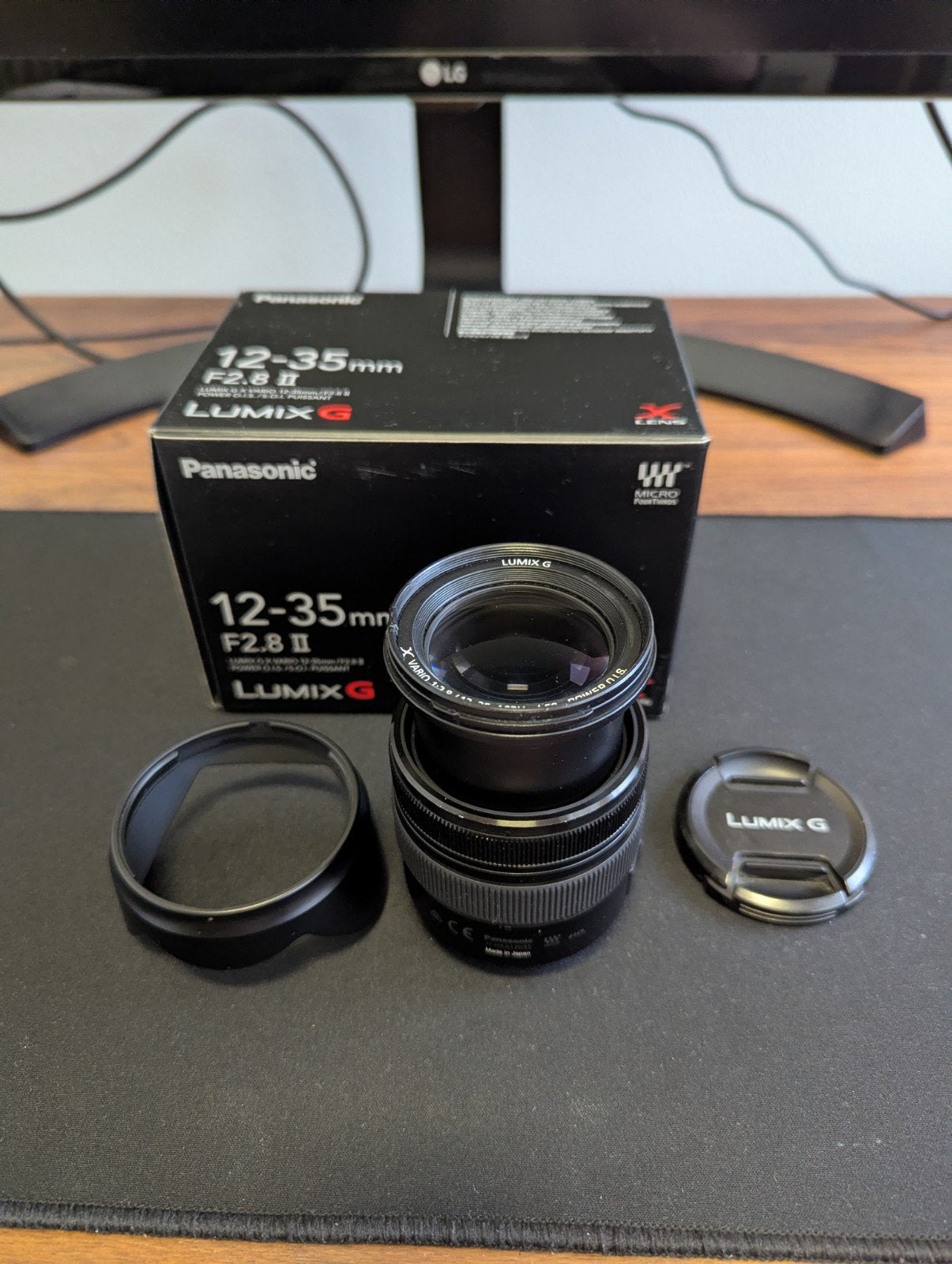 Panasonic Lumix G X Vario 12-35mm F2.8 II lens, Beschermhoes/tas, Gebruikt, Micro Four Thirds, Panasonic