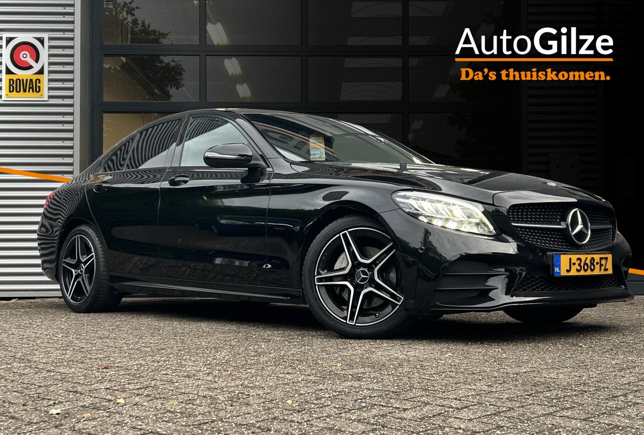 Mercedes-Benz C-klasse AMG Line 180 Premium Plus Pack l Nigh, Euro 6, Zwart, 1595 cc, Bedrijf