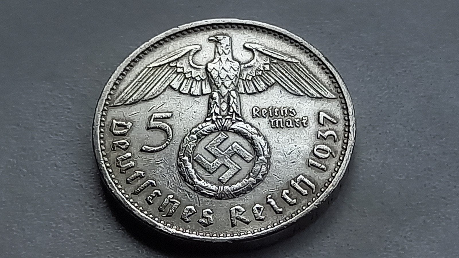 WO2 5 Reichsmark 1937A zilver nazi duitsland, Ophalen of Verzenden, Duitsland, Losse munt, Zilver