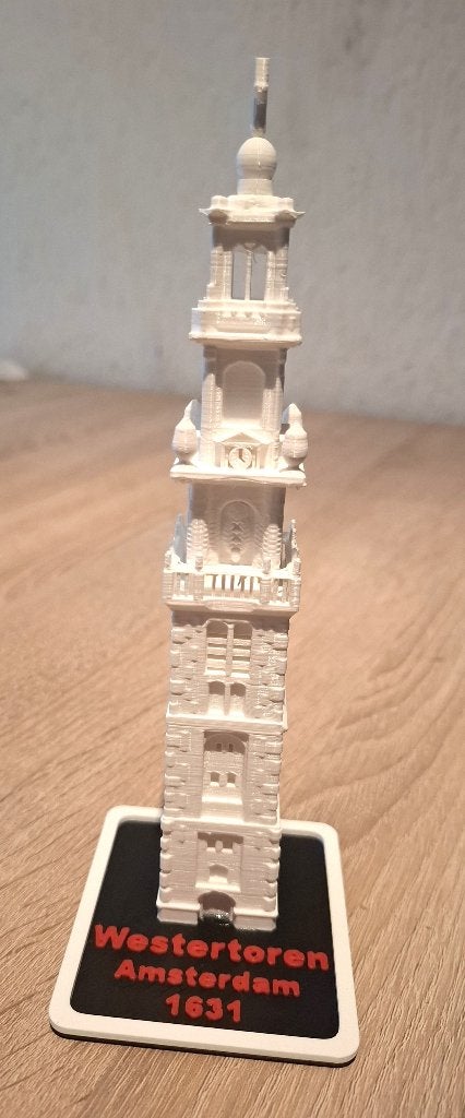 Miniatuur Westertoren Amsterdam, Meerkleurig, Nieuw, Kunststof, Ophalen of Verzenden
