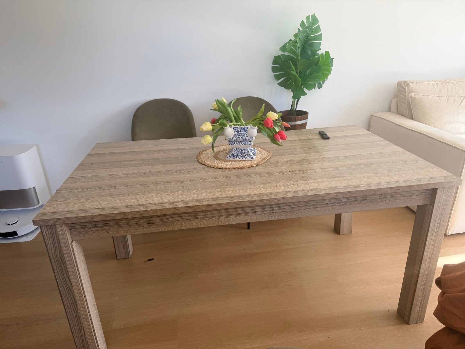 Moderne eettafel met houtlook – 170x85 cm, Ophalen, 150 tot 200 cm, Zo goed als nieuw, Vijf personen of meer