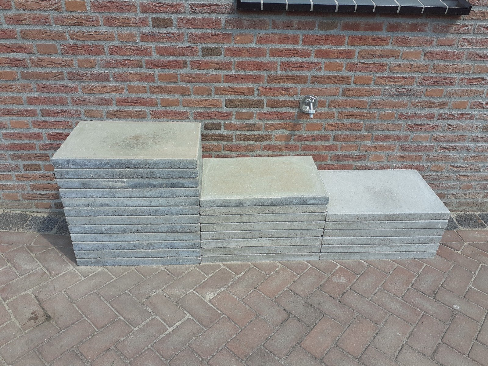 Terrastegels 60X40 centimeter, Ophalen, 5 tot 10 m², Zo goed als nieuw, Beton