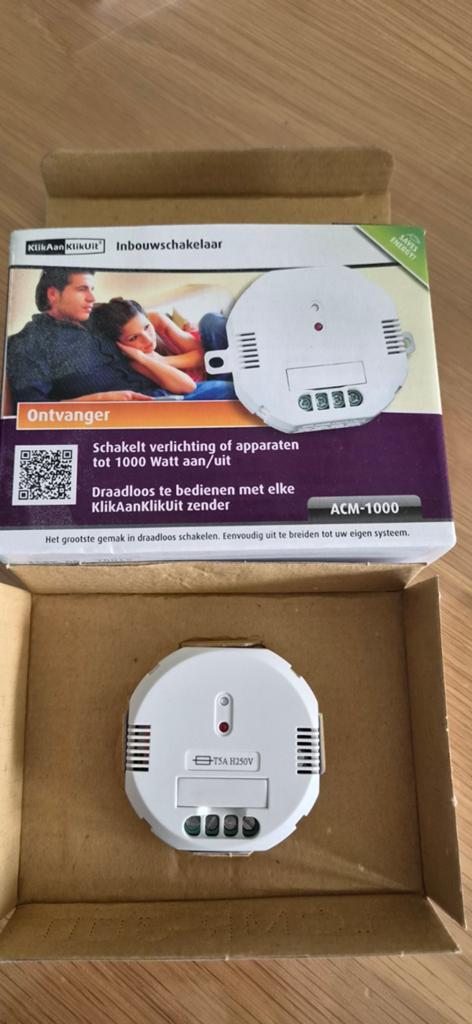KlikAanKlikUit ACM-1000 Inbouwschakelaar Ontvanger, Ophalen of Verzenden, Nieuw, Schakelaar