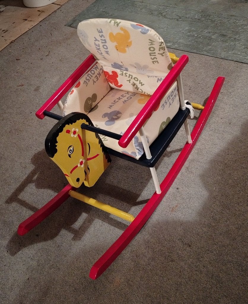 Vintage - Old Time Toy houten schommelstoel, Ophalen