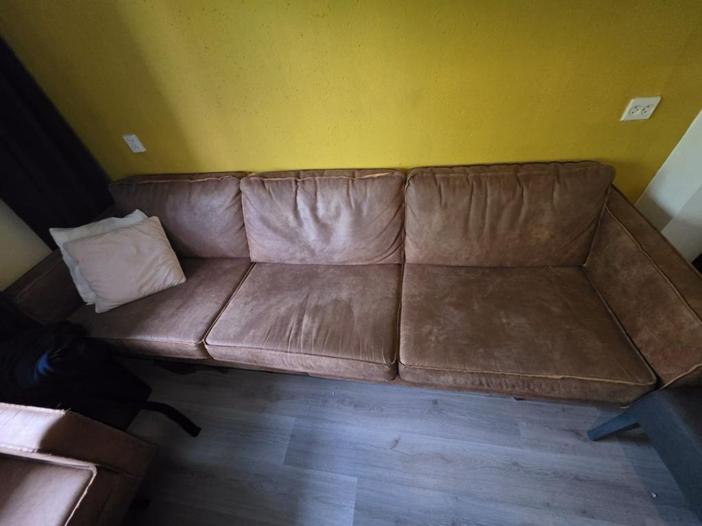 Luxe meubelset bank stoel en poef, Ophalen, Zo goed als nieuw, 75 tot 100 cm