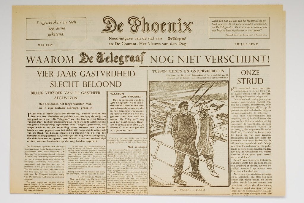 De Phoenix Nood-uitgave De Telegraaf 1949 (Heruitgave, 1994), Zo goed als nieuw, Verzenden, Amsterdam, Overige soorten