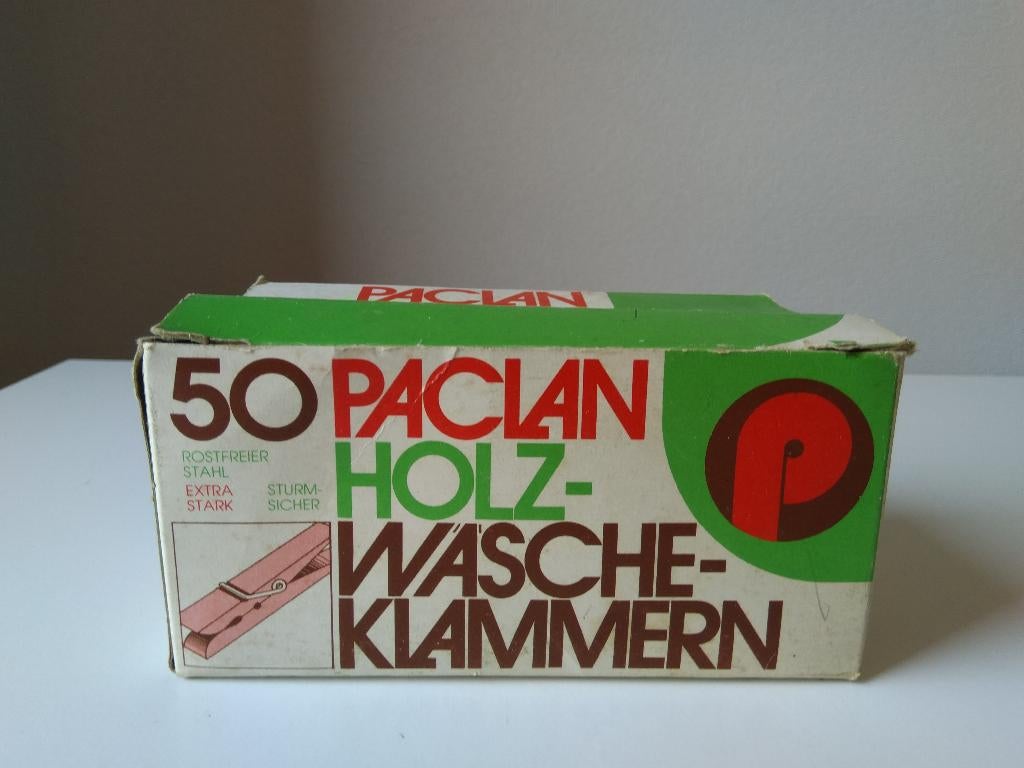 vintage doosje houten wasknijpers, Ophalen of Verzenden, Zo goed als nieuw