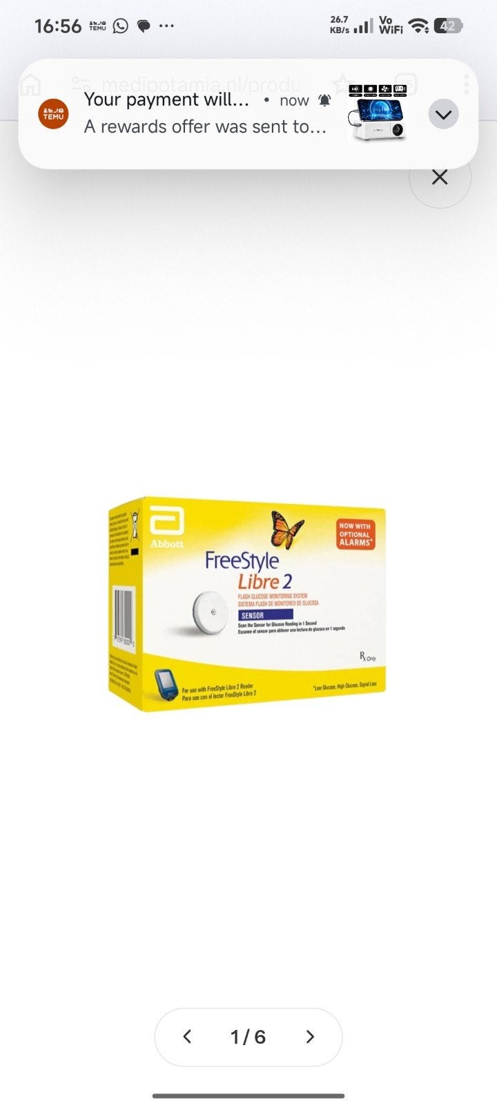 Abbott FreeStyle Libre 2 Sensor - Nieuw in verpakking, Ophalen