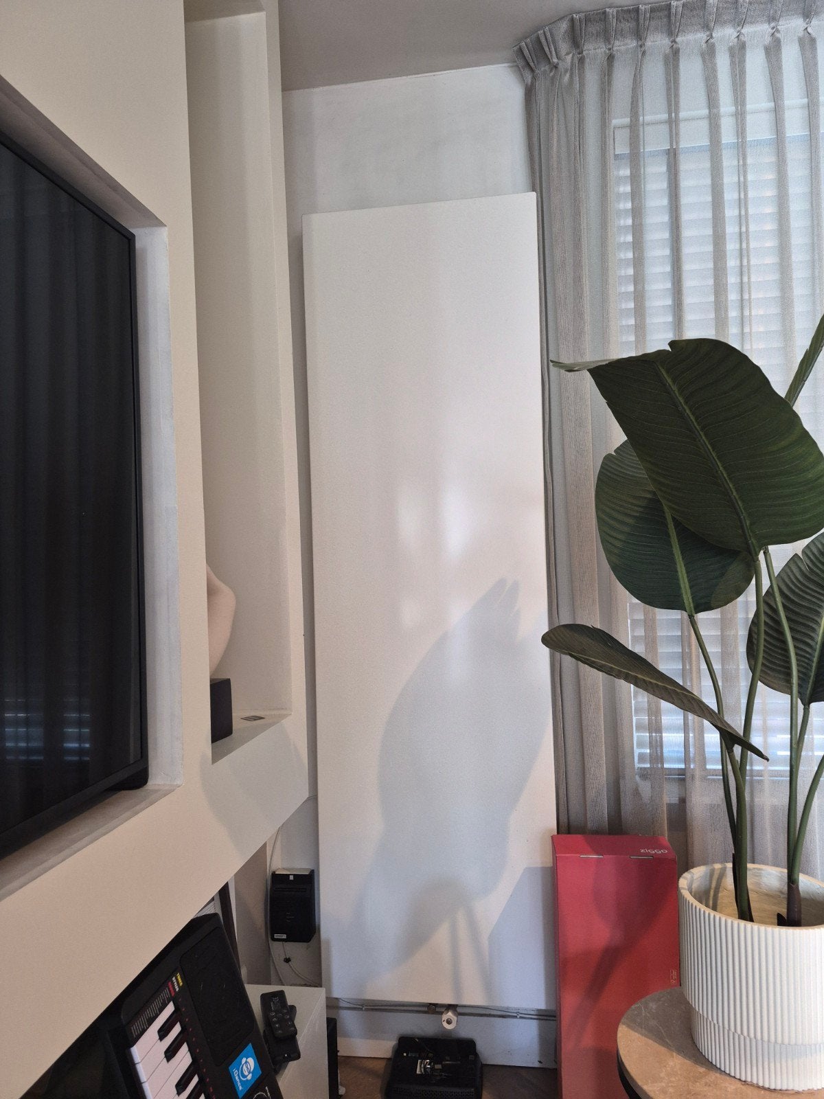 Verticale witte radiator vlak 200x60x10, Ophalen of Verzenden, Zo goed als nieuw, Elektrisch, Overige soorten