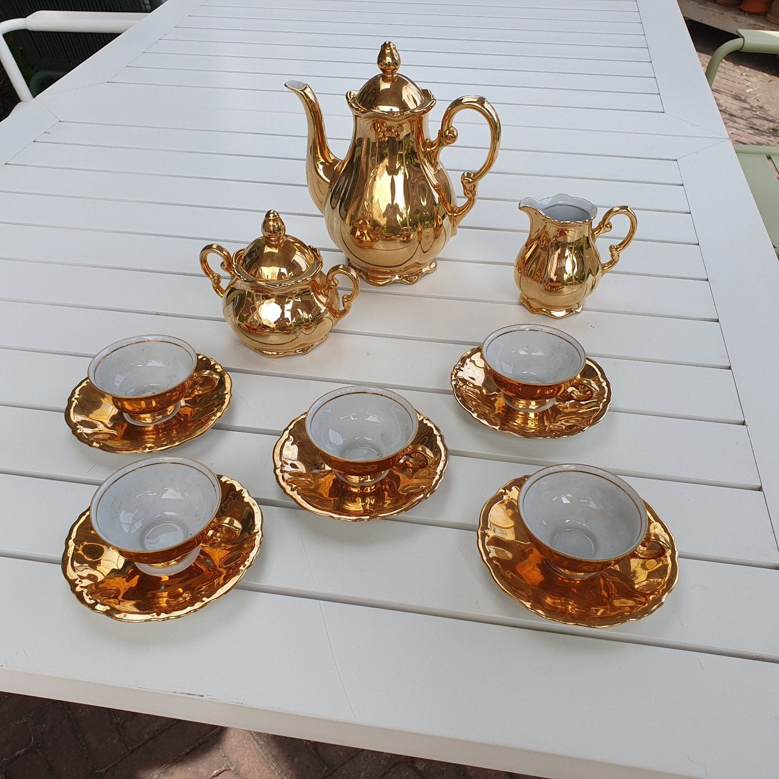 Bavaria Mitterteich gouden theeservies, Ophalen of Verzenden