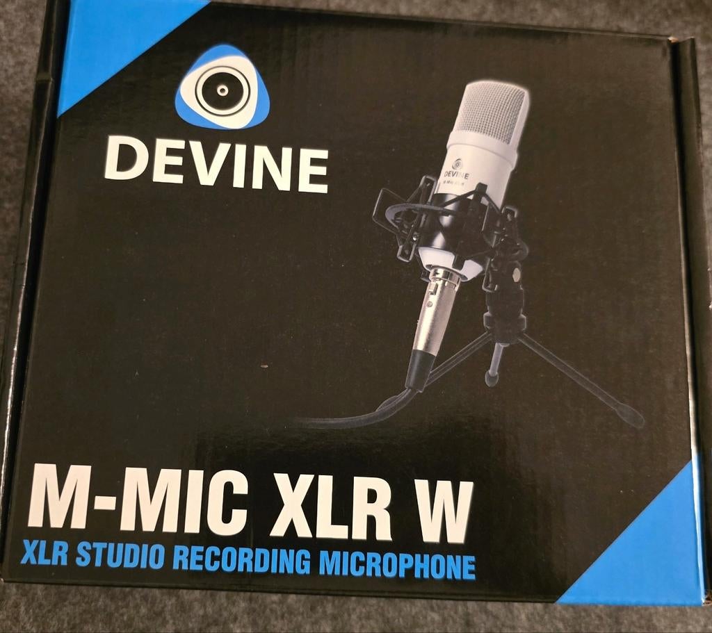 Devine M-MIC XLR W Studio Microfoon met Statief, Muziek en Instrumenten, Microfoons, Nieuw, Studiomicrofoon, Ophalen of Verzenden