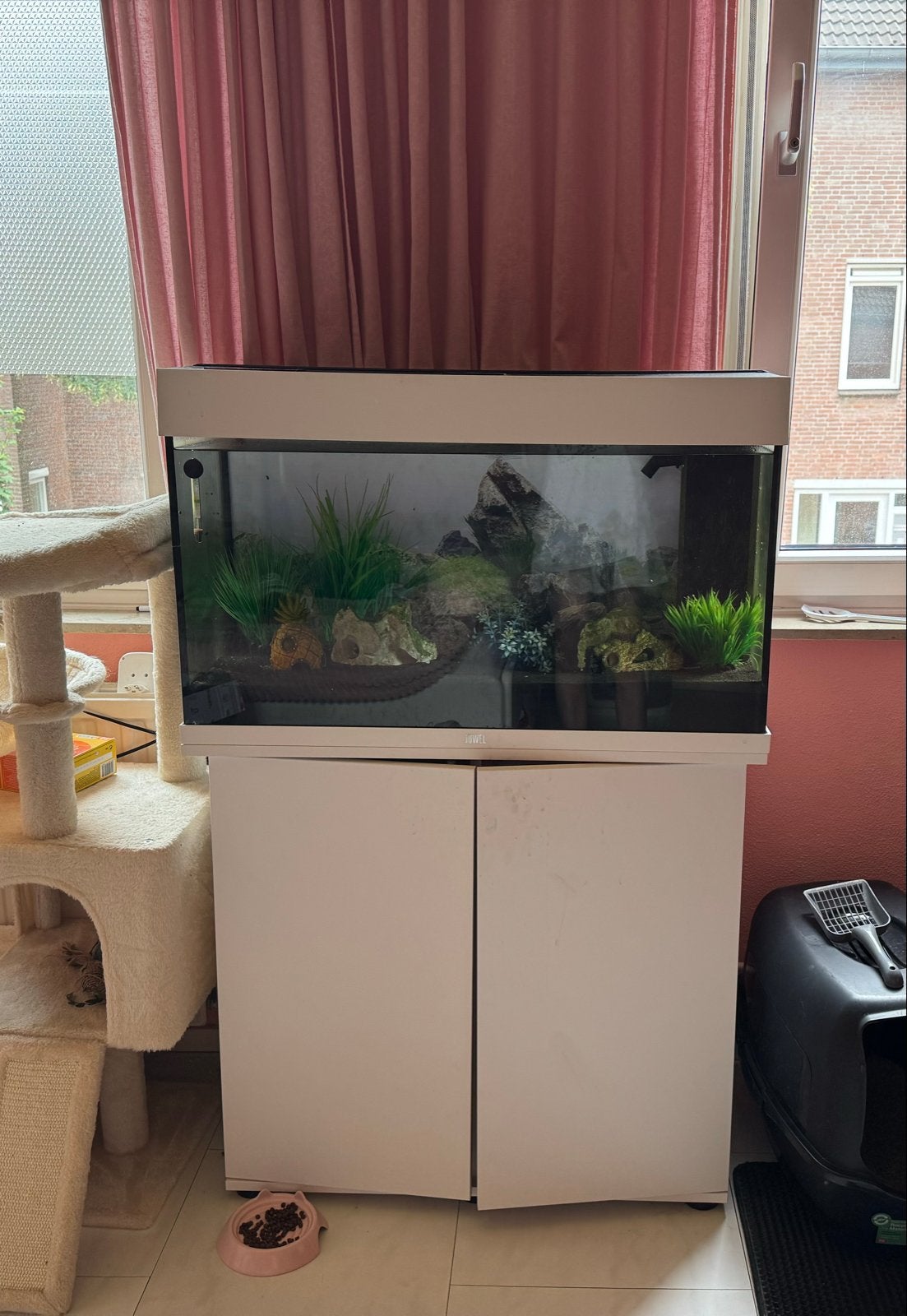 Juwel 125 liter aquarium compleet met alle benodigdheden, Ophalen, Gebruikt, Leeg aquarium, Inclusief vissen