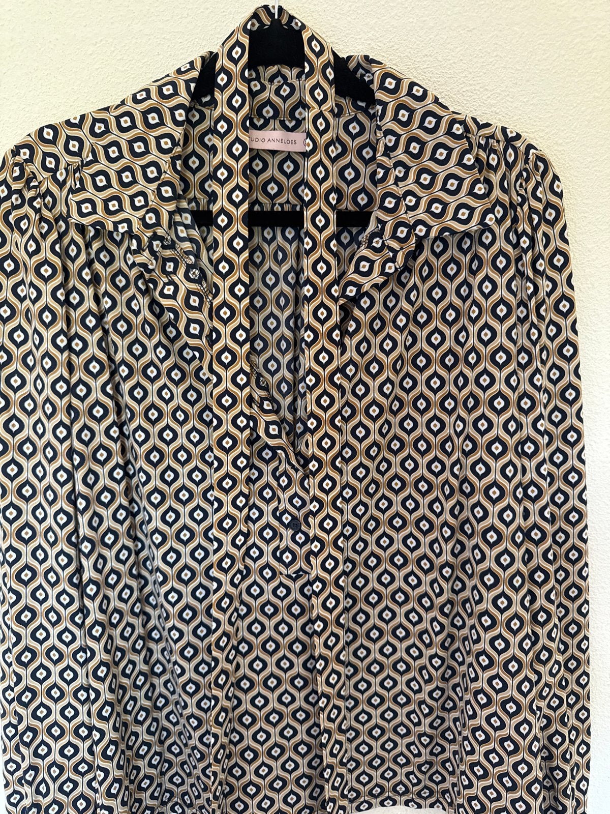 Studio Anneloes blouse met print, maat XL, Ophalen of Verzenden, Zo goed als nieuw, Maat 46/48 (XL) of groter, Zwart
