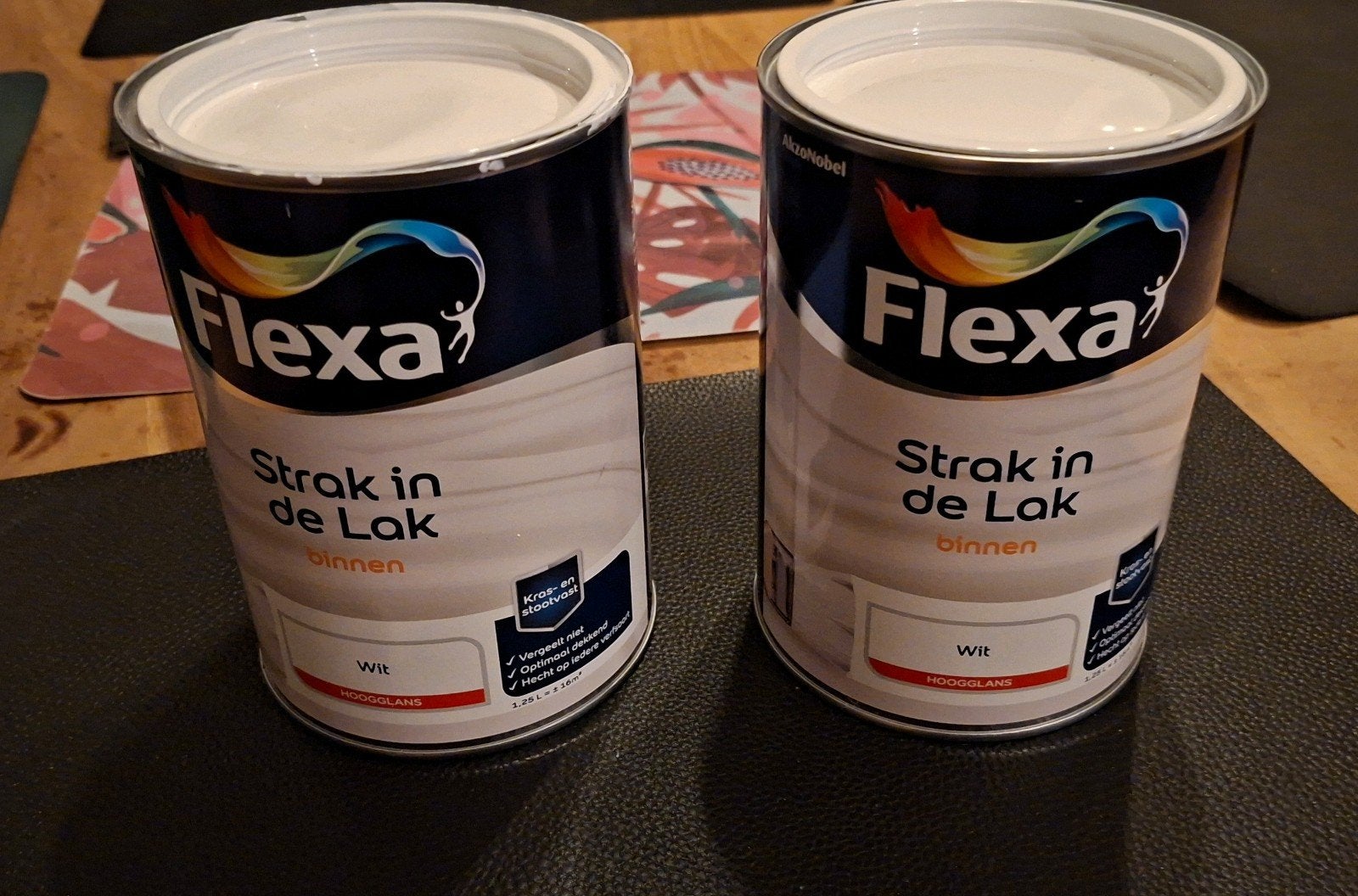 1,8ltr Flexa Strak in de Lak verf wit hoogglans, Doe-het-zelf en Verbouw, Ophalen, Wit, Nieuw, Lak