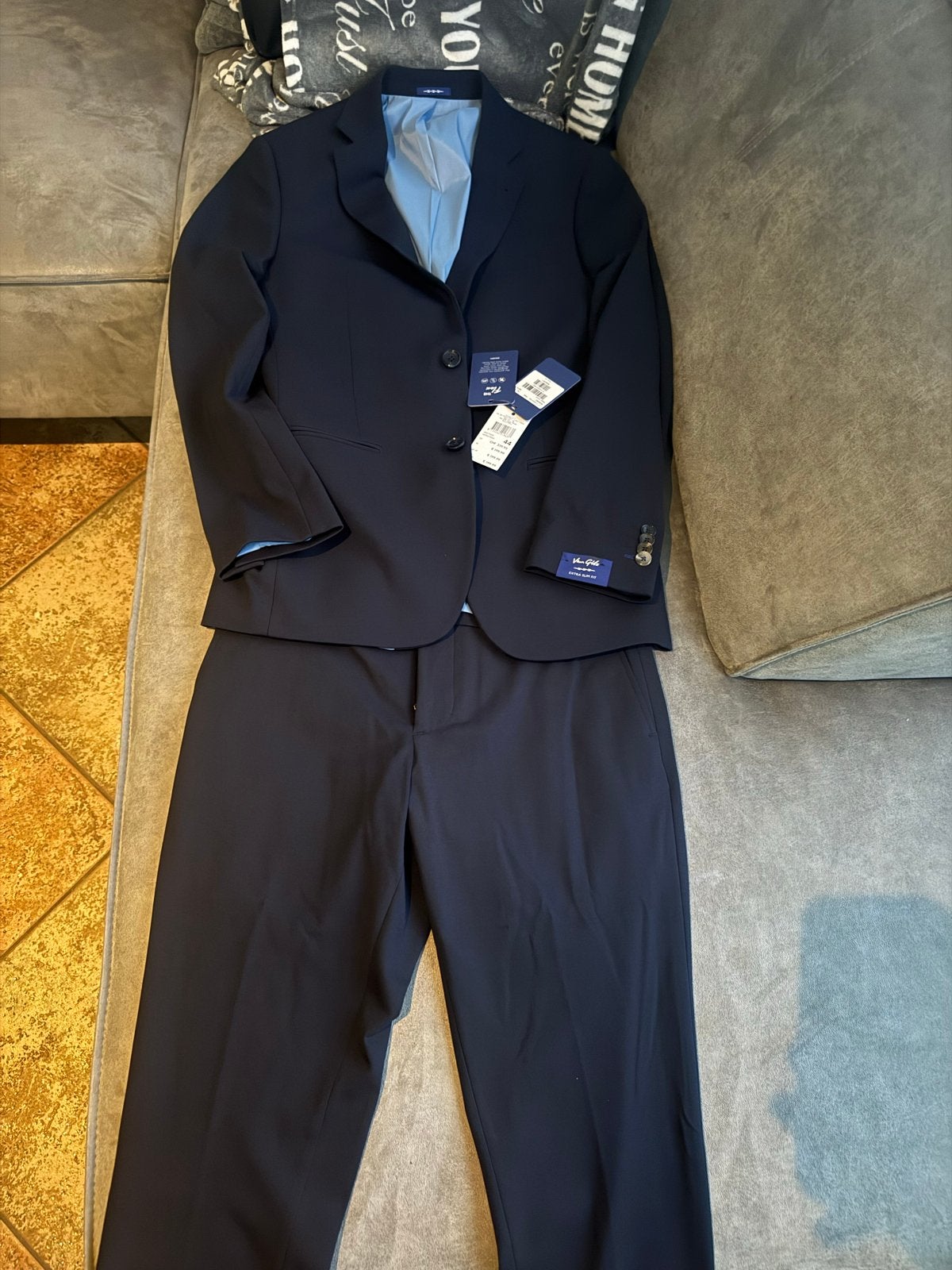 Van Gils Pak - Nieuw met labels - Maat 44 +7 WE fashion pak, Ophalen of Verzenden, Nieuw, Maat 46 (S) of kleiner, Blauw