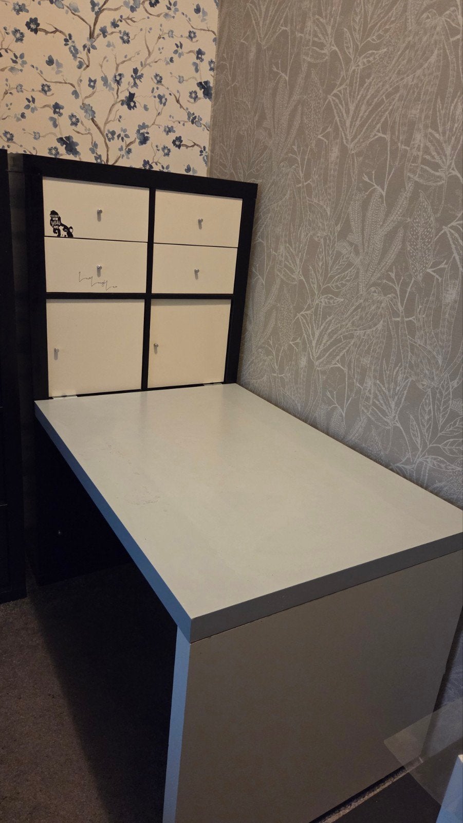IKEA Kallax bureau met lades en deurtjes, Ophalen, Gebruikt, Spaanplaat of MDF, IKEA