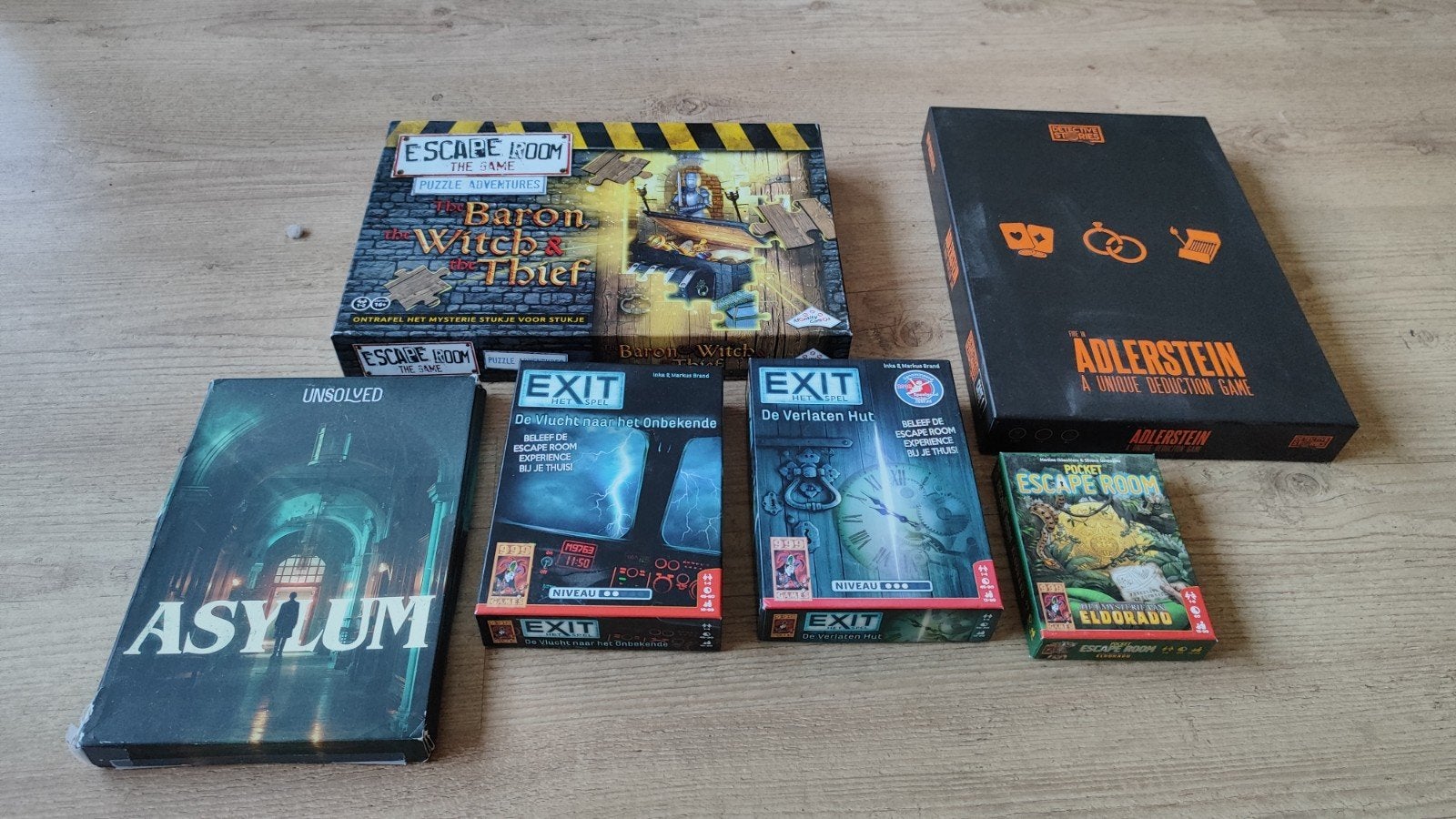 Diverse escape room spellen, Ophalen