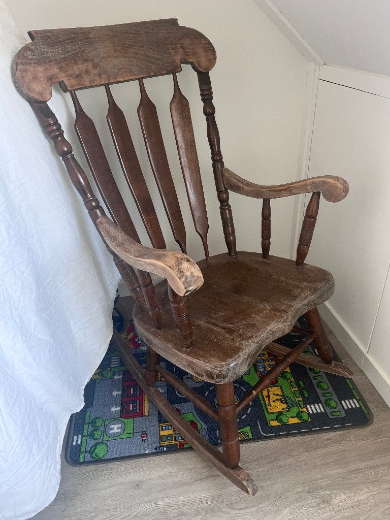 vintage antieke schommelstoel, Antiek en Kunst, Antiek | Meubels | Stoelen en Banken, Ophalen
