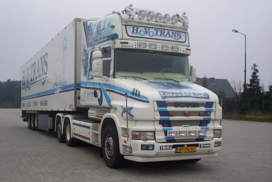 WSI  Scania  4  Serie  Torpedo  van  Hovo - Trans., Ophalen of Verzenden, Nieuw, Bus of Vrachtwagen, Wsi