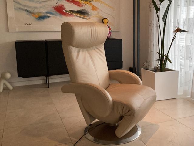Leolux Helical relaxfauteuil design electrisch multistand, Ophalen, 75 tot 100 cm, Zo goed als nieuw, Design retro vintage modern art kunst comfort