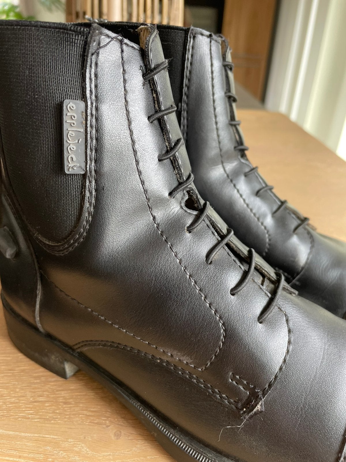 Epplejeck paardrijschoenen + chaps, Ophalen of Verzenden, Zo goed als nieuw, Schoeisel