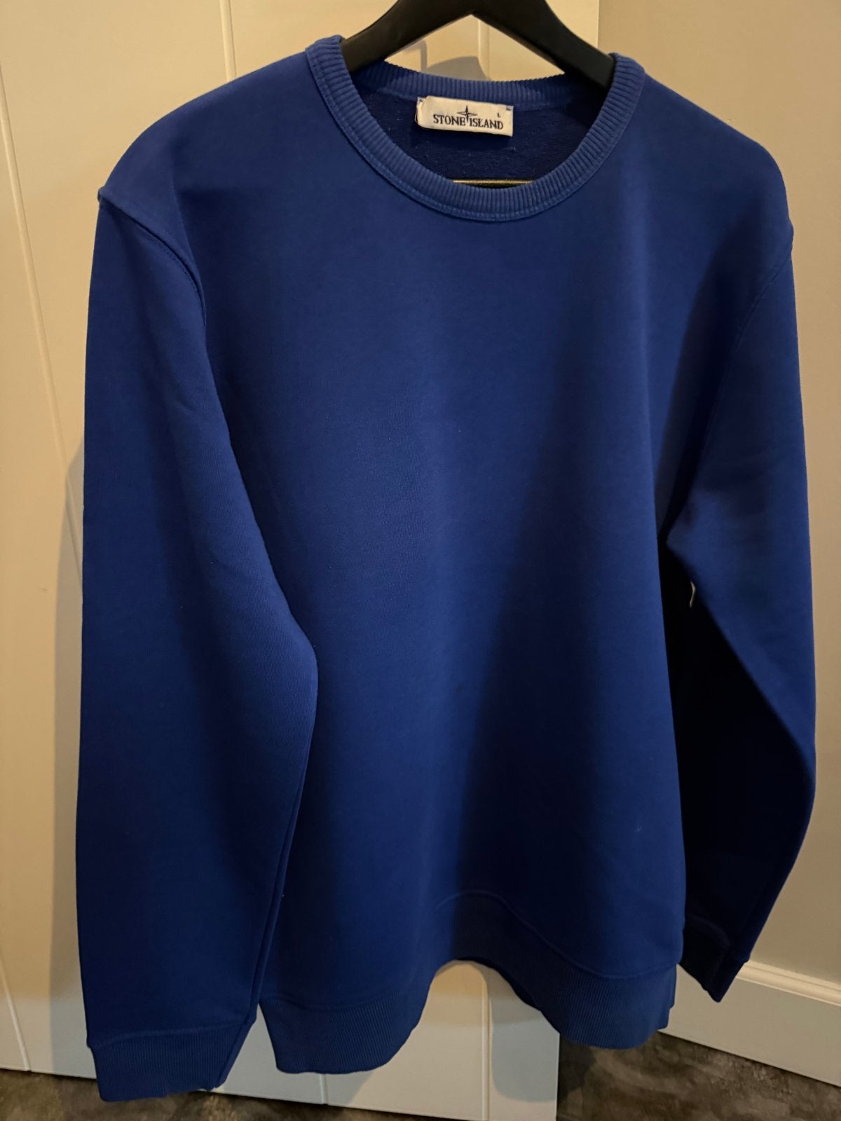 Stone Island heren sweater - Blauw - Maat L, Ophalen of Verzenden, Gedragen, Maat 52/54 (L), Blauw